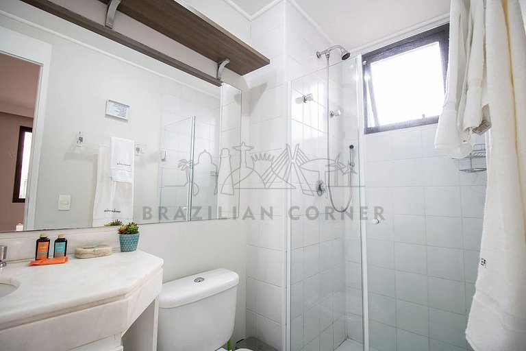 Aconchegante, Metrô, Piscina, Sauna, Brazilian Corner