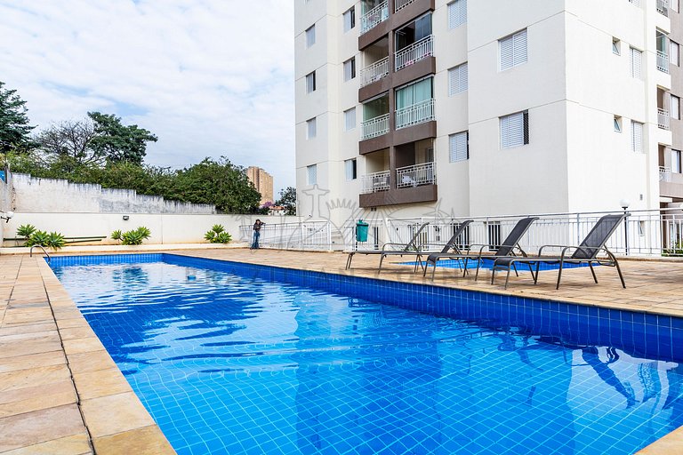 Apt no Butantã com AC, 3 Quartos, Vaga, Piscina