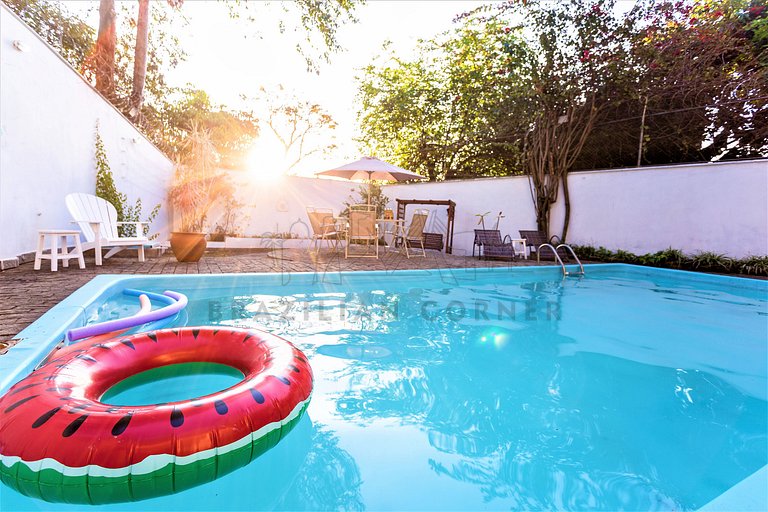 Piscina, jardim, 4 quartos, Lapa| Brazilian Corner